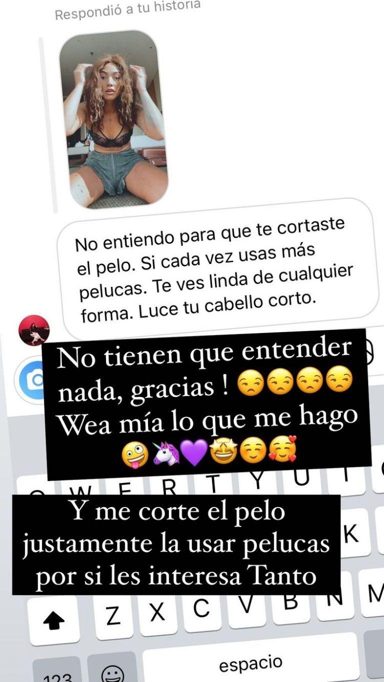 Camila Recabarren responde duramente a crítica por su pelo