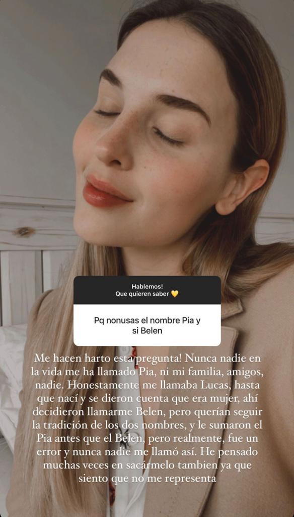 Belén Soto cuenta por qué no usa su nombre real