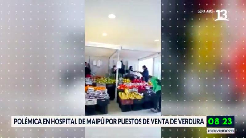 Polémica en hospital de Maipú por puestos de venta de verdura