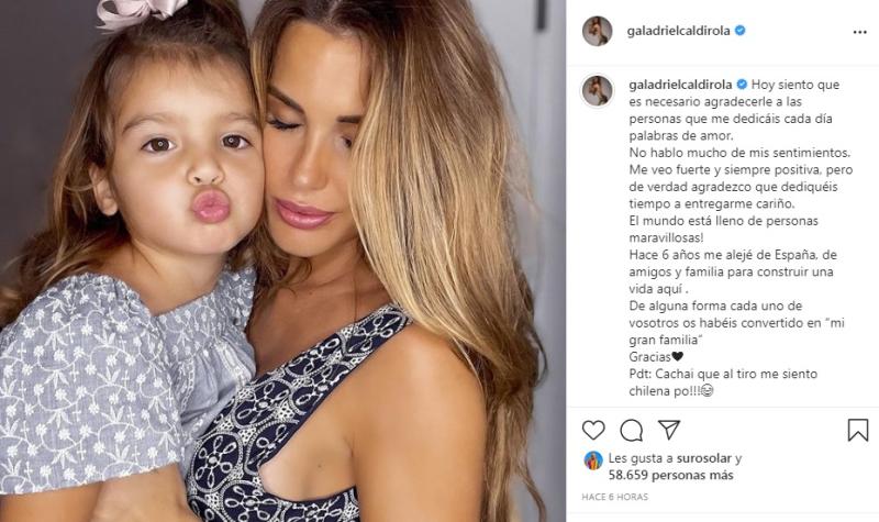 “Me siento chilena”: Gala Caldirola celebra su vínculo con el país