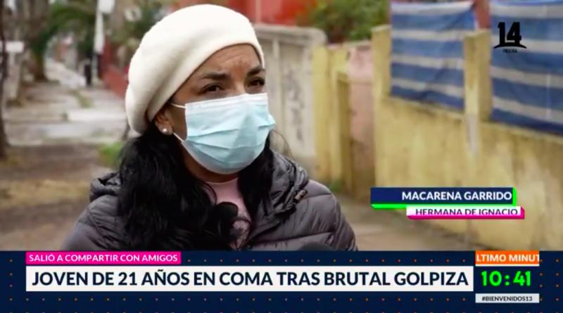 Joven de 21 años en coma tras brutal golpiza