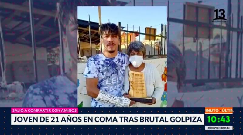 Joven de 21 años en coma tras brutal golpiza