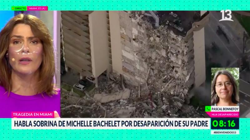 Derrumbe en Miami: Tío de Michelle Bachelet está desaparecido