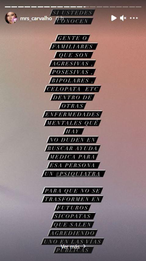 Michelle Carvalho relata fuerte agresión que sufrió en la vía pública