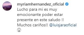 Myriam Hernández sorprende con mensaje para Luis Jara