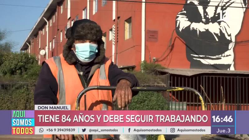 Don Manuel tiene 84 años y recorre 20 kilómetros diarios como suplementero