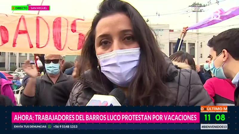 Trabajadores de Hospital Barros Luco protestan por vacaciones