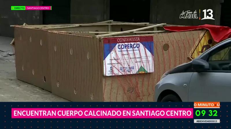 Encuentran cuerpo calcinado en el centro de Santiago