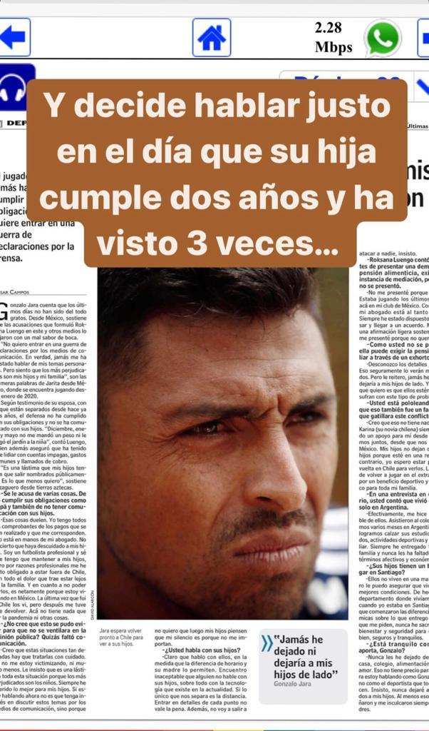 Aseguran que Gonzalo Jara ha visto 3 veces a su hija de 2 años