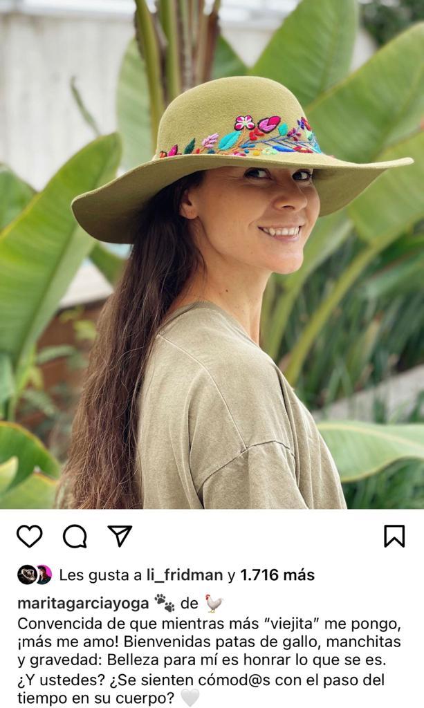 Marita García saca aplausos al mostrar su “patas de gallo”