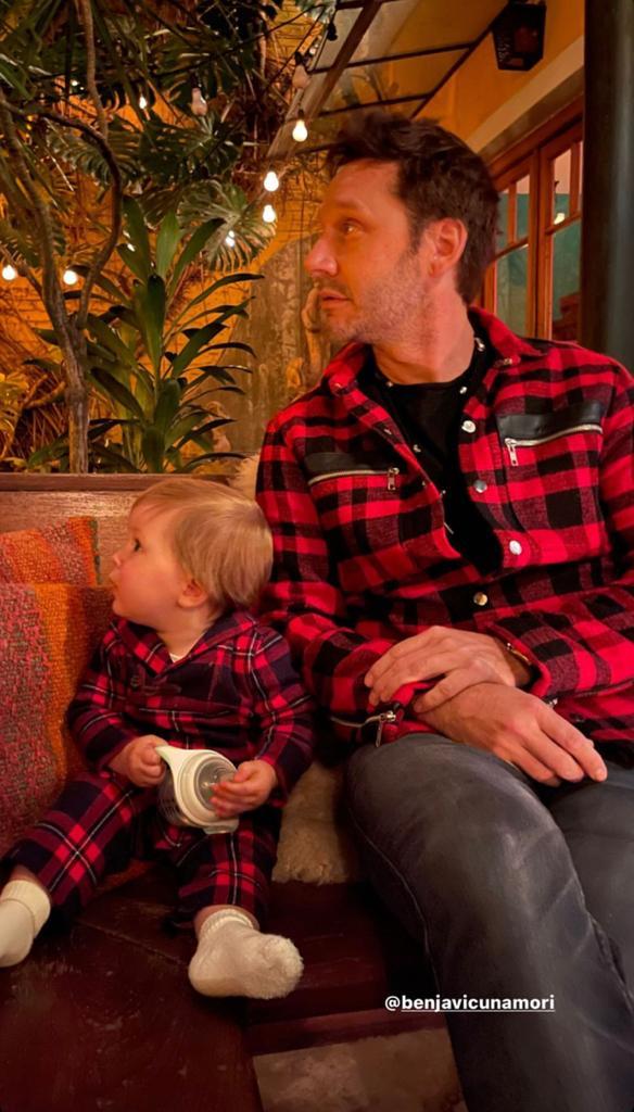 Benjamín Vicuña hace matchy matchy con su hijo Amancio