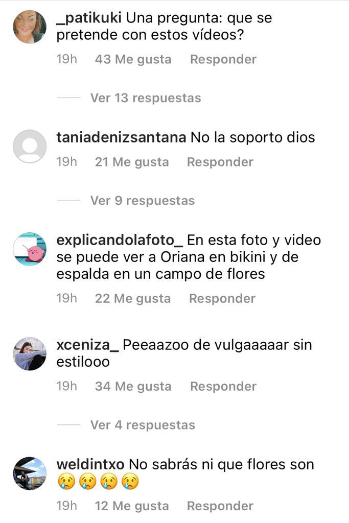 Oriana Marzoli recibe críticas por recoger flores en tanga