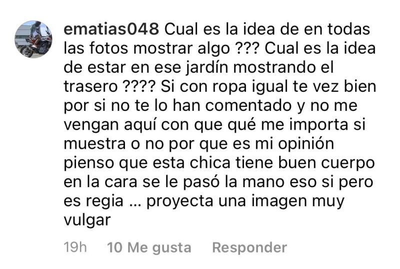 Oriana Marzoli recibe críticas por recoger flores en tanga