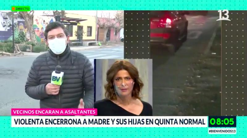 Violenta encerrona a madre y sus hijas en Quinta Normal