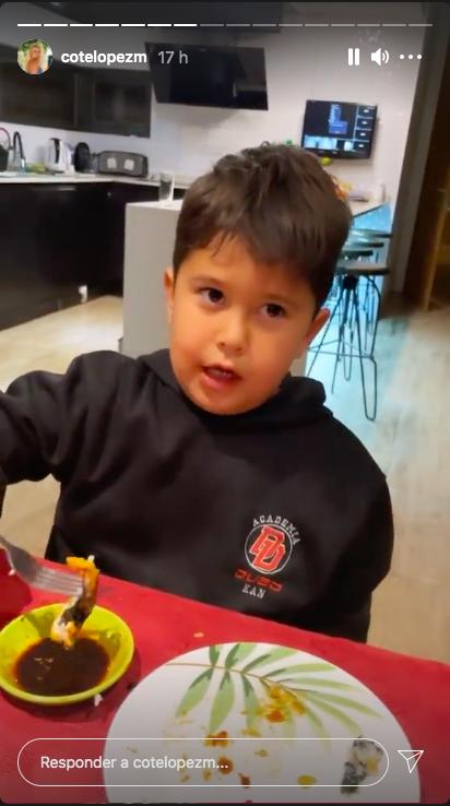 Coté López saca risas con divertida broma a su hijo