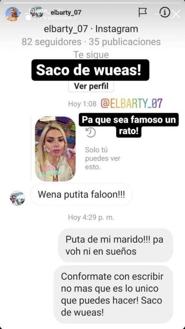 Faloon Larraguibel expone a usuario que envió feo comentario