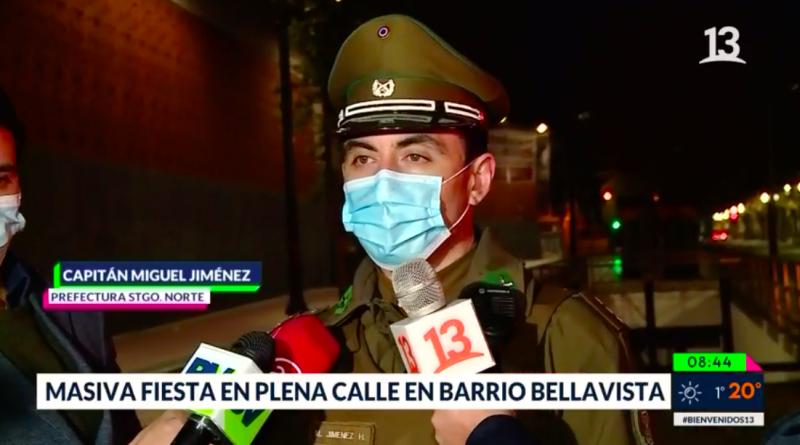Masiva fiesta clandestina en plena calle en barrio Bellavista