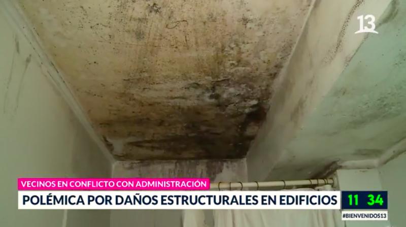 Vecinos de Las Condes denuncian daños estructurales en edificios
