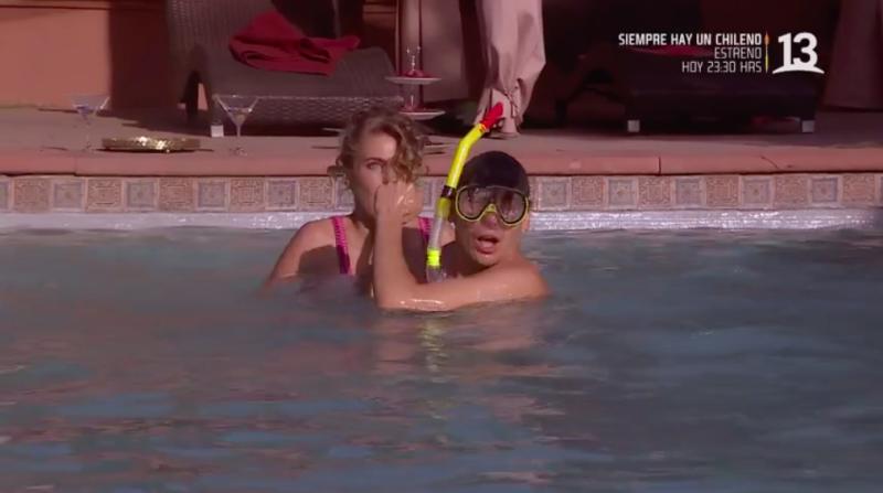 Gaspar y Florencia son sorprendidos en la piscina por Mabel