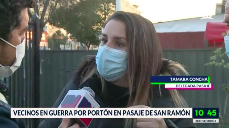 Vecinos en guerra por portón en pasaje de San Ramón