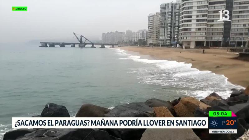 ¿Lloverá en Santiago?: Posibles precipitaciones en la zona centro del país