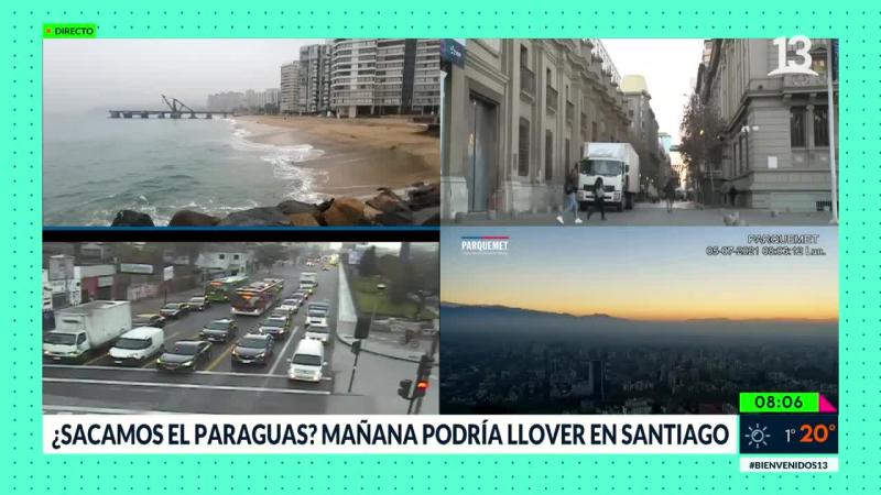 ¿Lloverá en Santiago?: Posibles precipitaciones en la zona centro del país