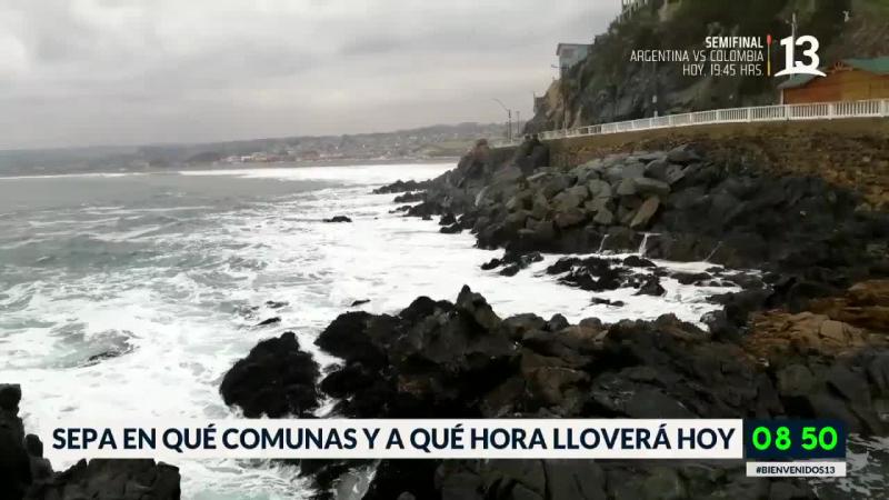 Conoce en qué comunas de Santiago lloverá este martes