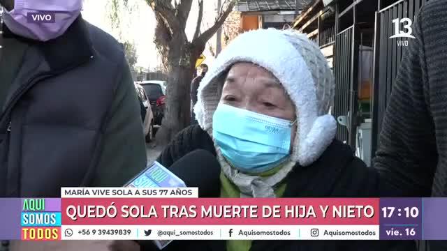 La señora María se sorprendió con fiesta de cumpleaños