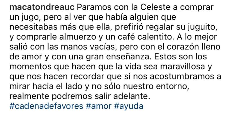 Macarena Tondreau enfrenta críticas por foto de su hija