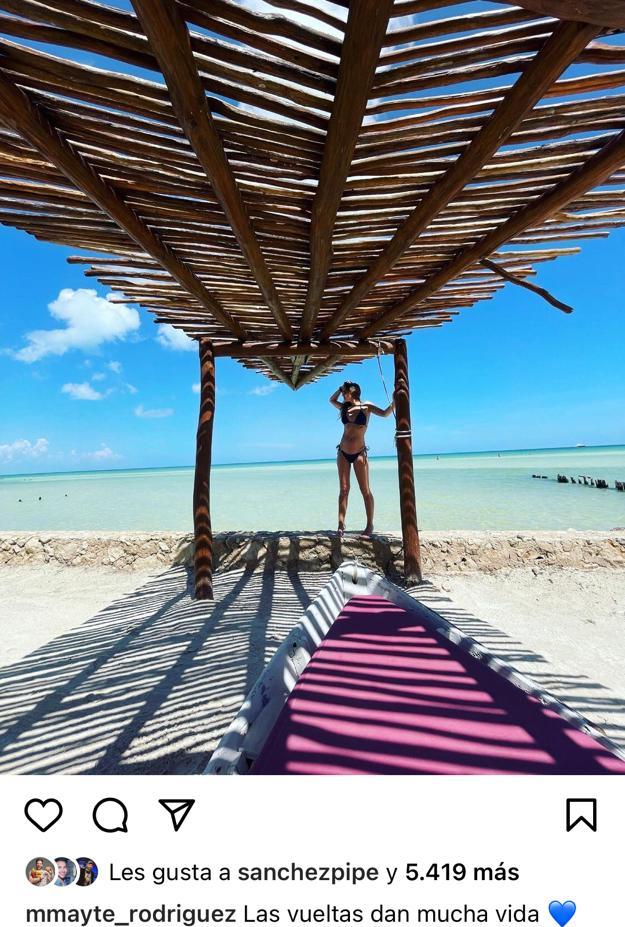 Mayte Rodríguez disfruta del Caribe tras reconciliación amorosa