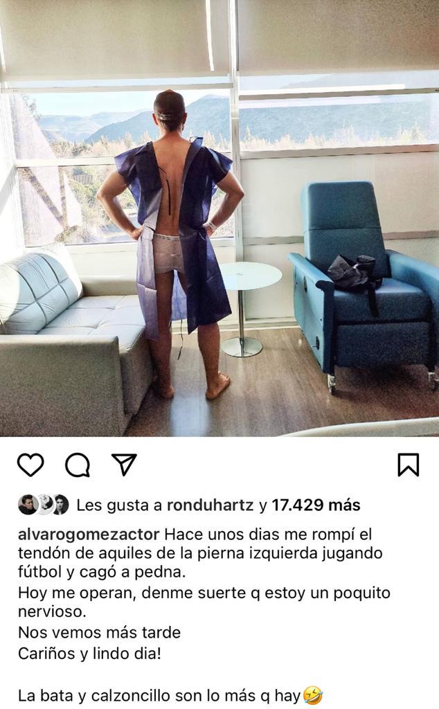 Álvaro Gómez enseña el trasero al revelar drama médico