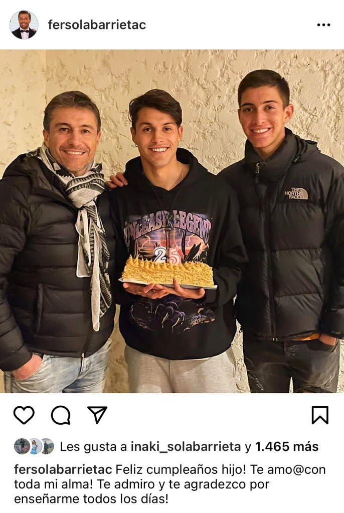 Fernando Solabarrieta celebra los 25 años de su hijo clon