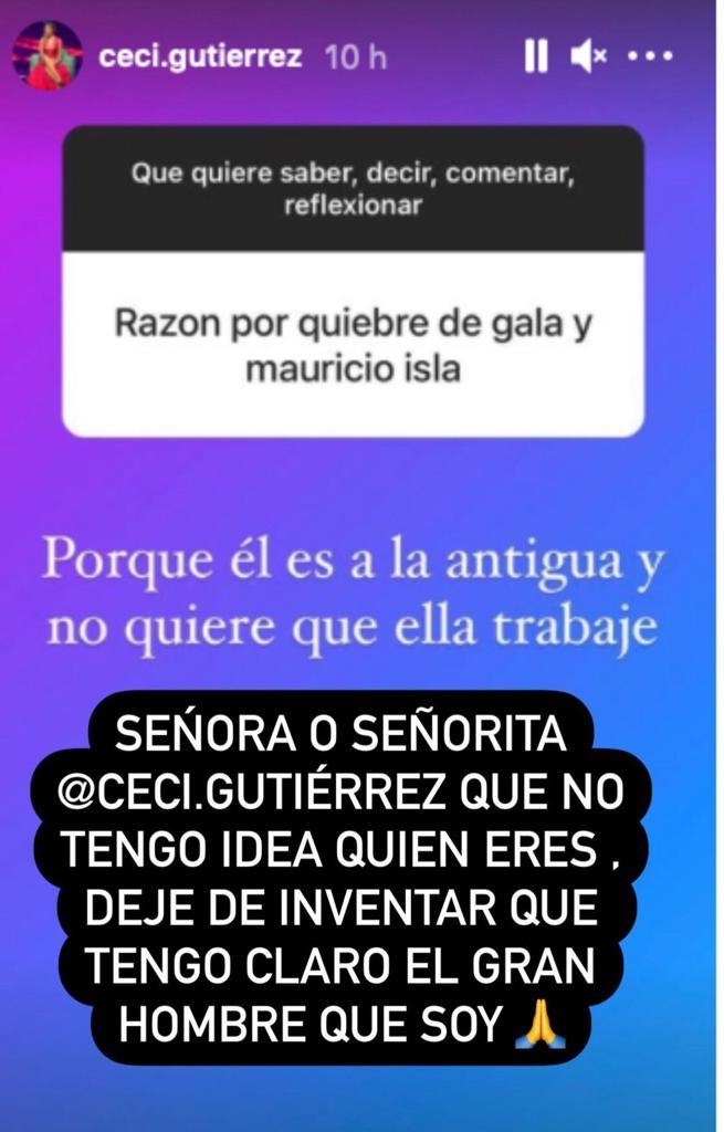 Mauricio Isla increpa a Cecilia Gutiérrez por sus dichos