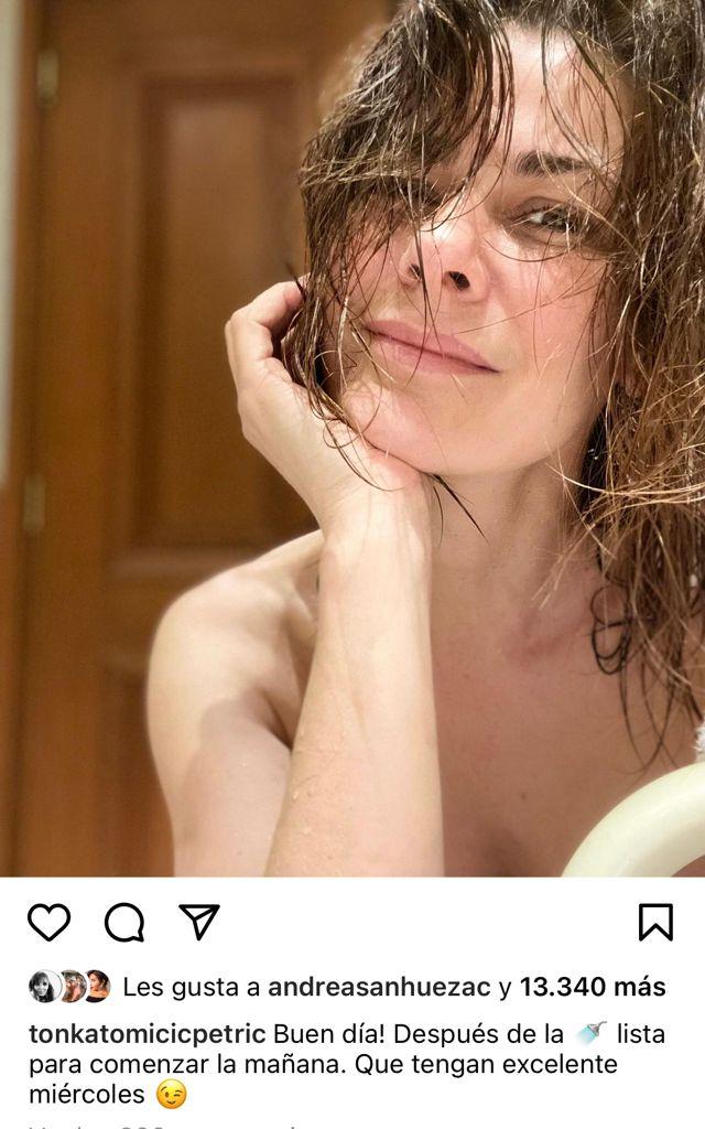 Tonka Tomicic deslumbra sin maquillaje a sus 45 años