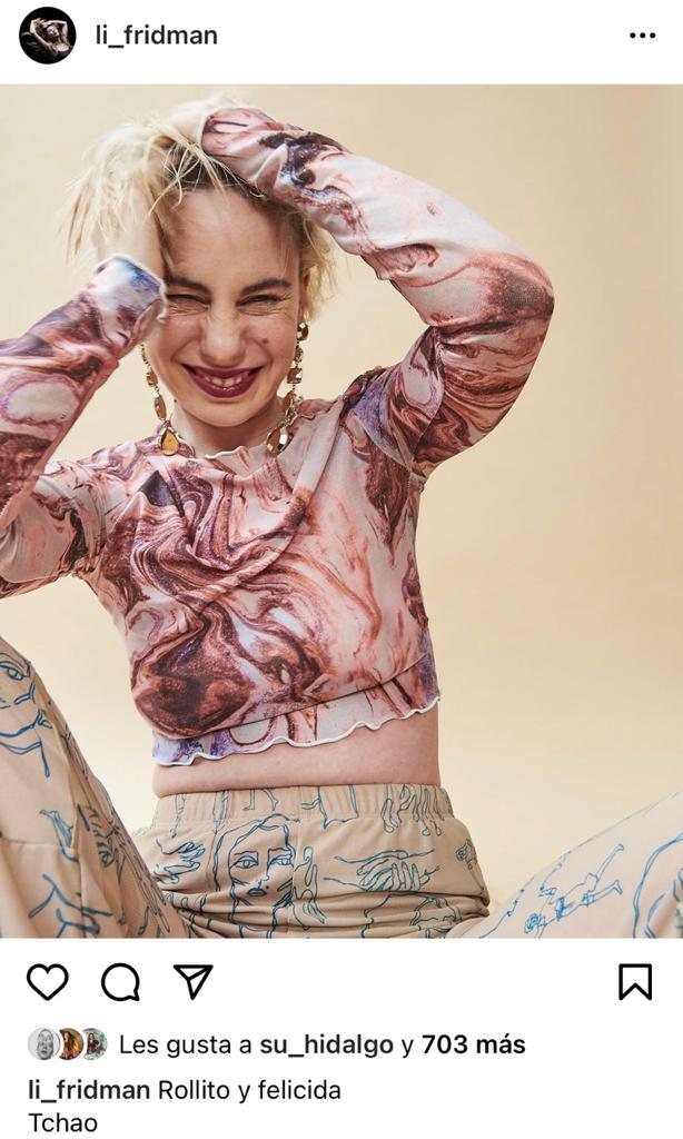 “Rollito”: Li Fridman enseña su abdomen sin filtro