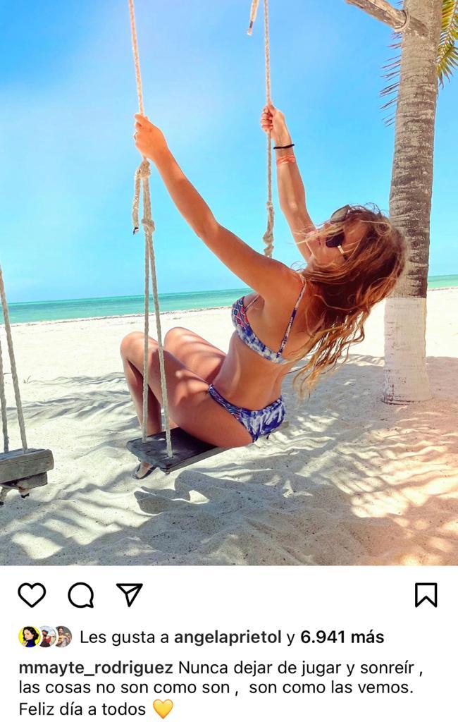 Mayte Rodríguez disfruta del Caribe tras reconciliación amorosa