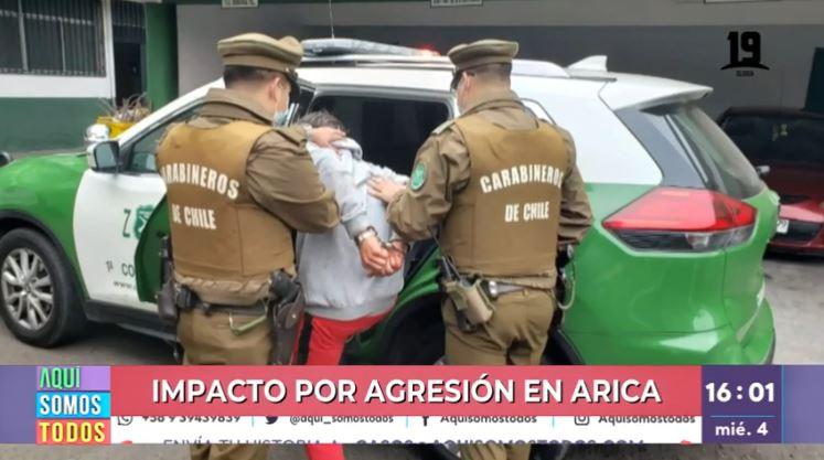 Impactante golpiza a mujer en Arica
