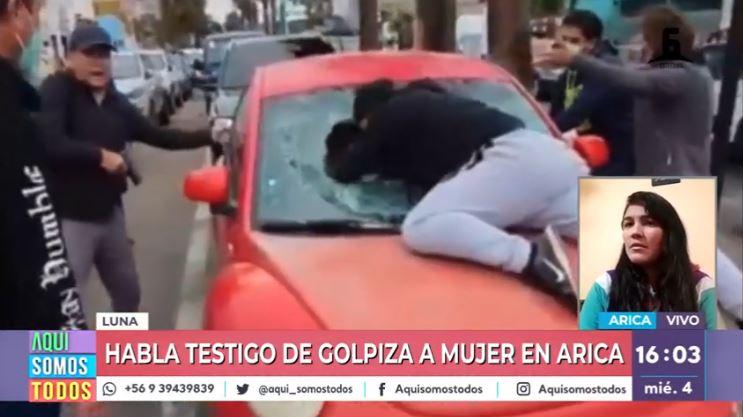 Impactante golpiza a mujer en Arica