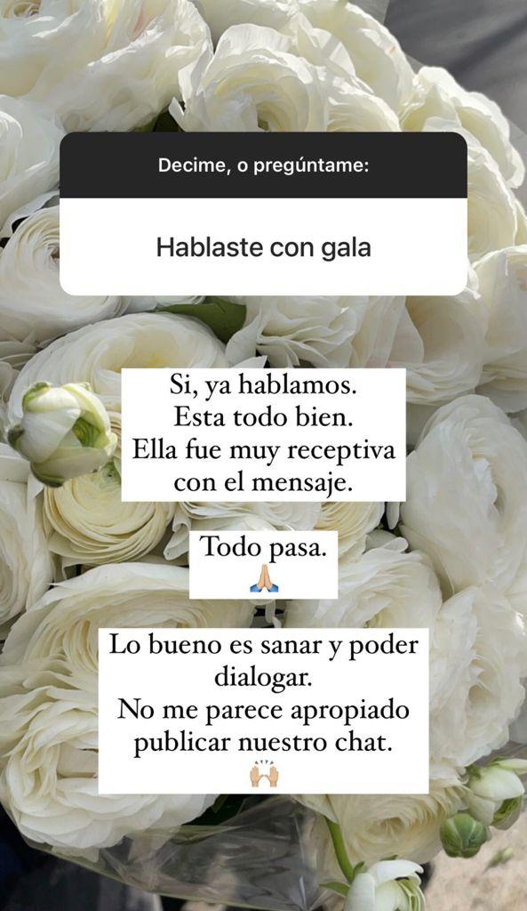 Aylén Milla y Gala Caldirola hicieron las paces