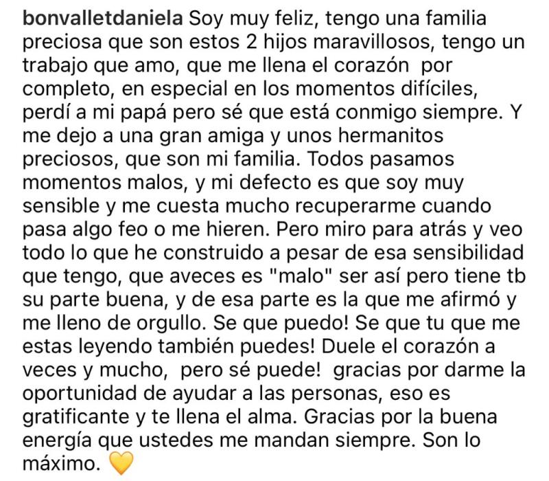 Hija de Eduardo Bonvallet emociona con profunda reflexión