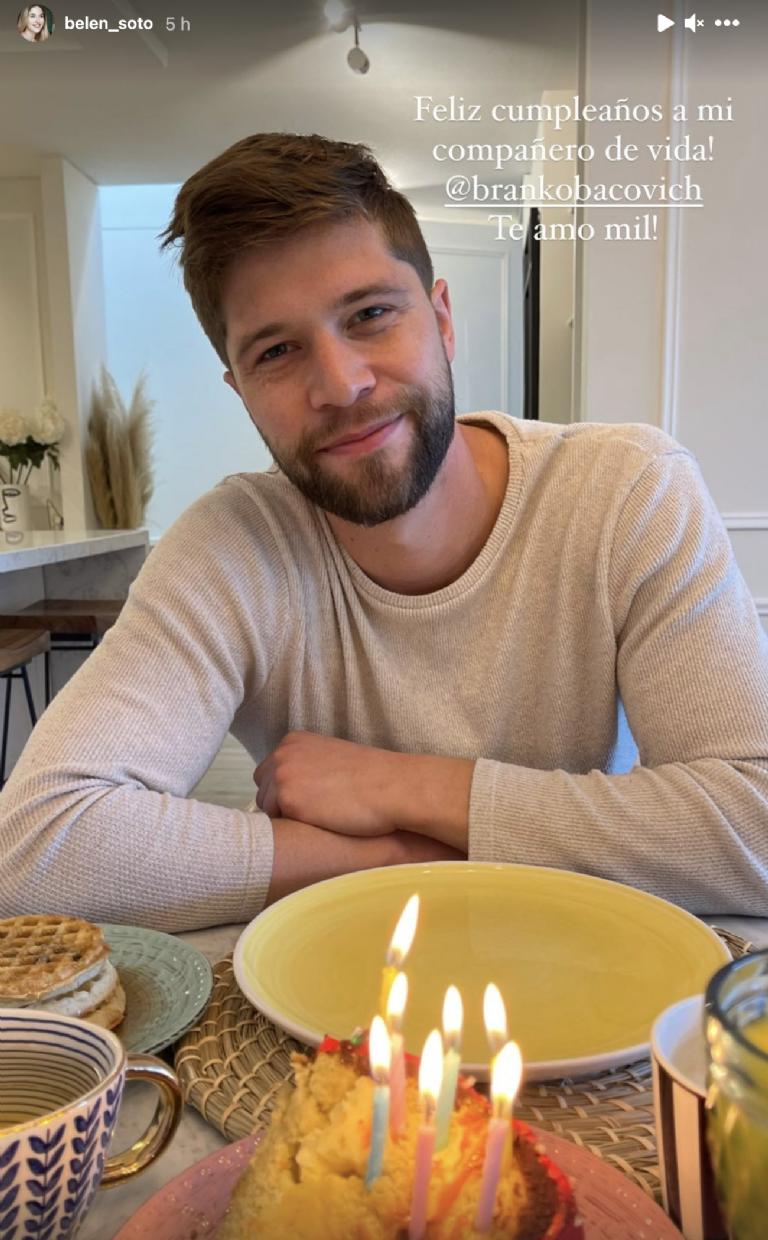 Belén Soto envía romántico saludo de cumpleaños a su pololo