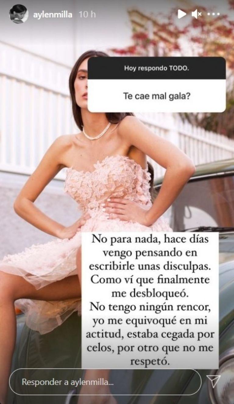 Aylén Milla y Gala Caldirola hicieron las paces