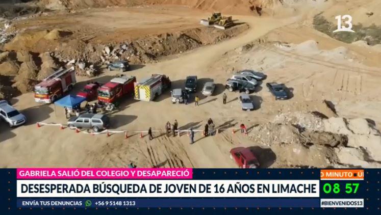 Desesperada búsqueda de joven de 16 años desaparecida en Limache