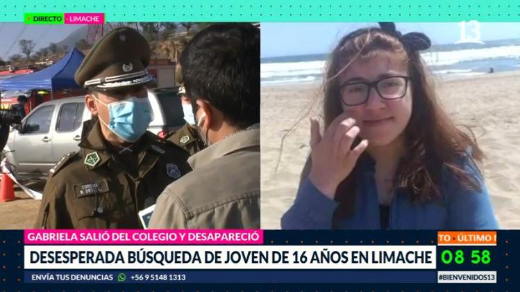 Desesperada búsqueda de joven de 16 años desaparecida en Limache