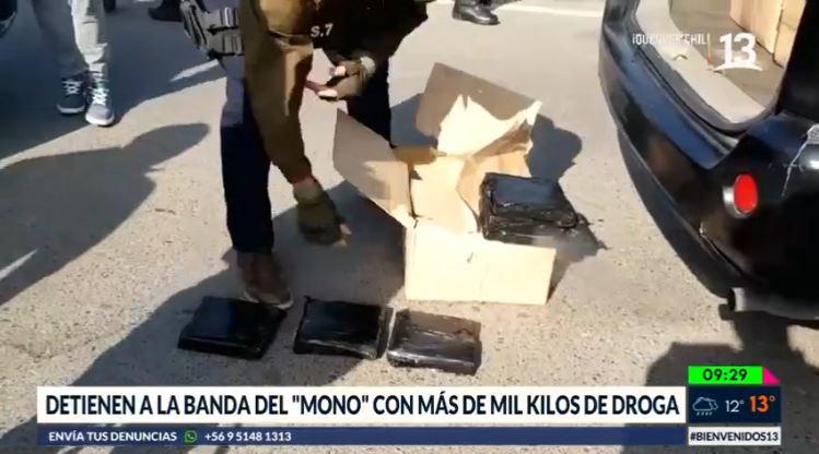 Detienen a la banda del “Mono” con más de mil kilos de droga