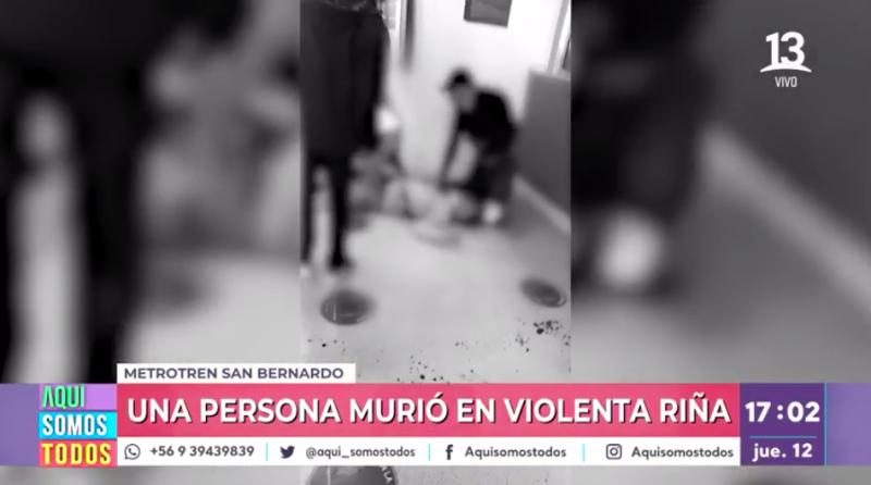 Violenta riña deja una persona fallecida en estación de Metrotren de San Bernardo