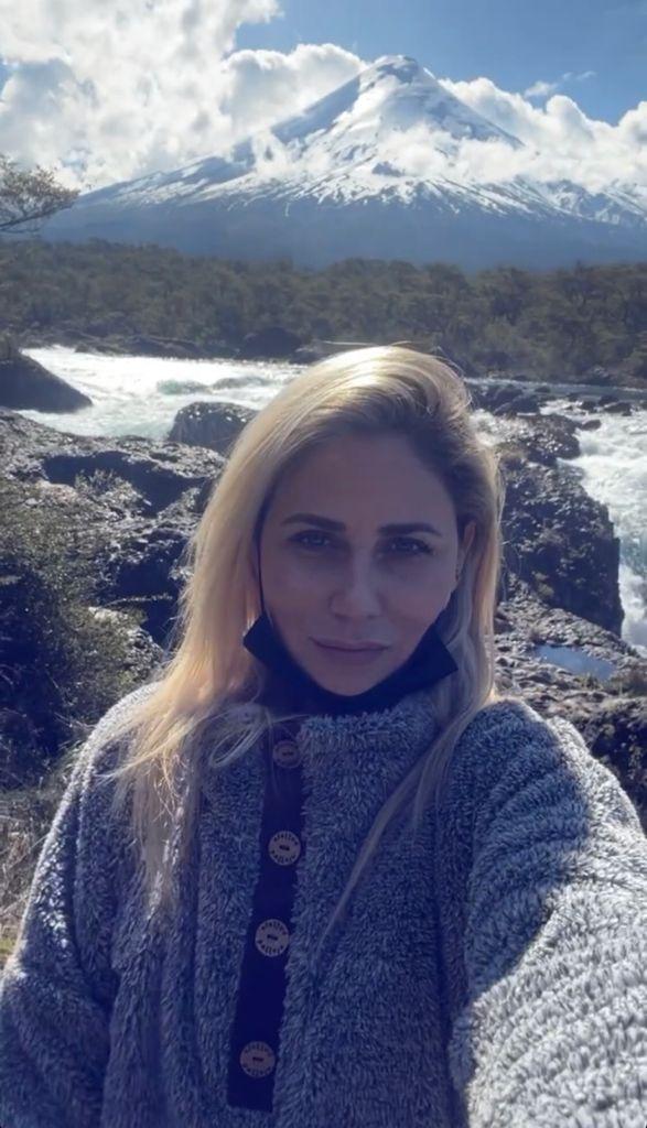 Las vacaciones de Mauricio Pinilla y Gissella Gallardo en el sur