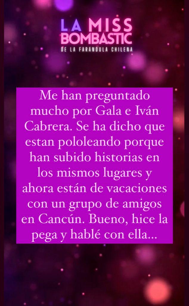 Gala Caldirola habla del supuesto romance con Iván Cabrera