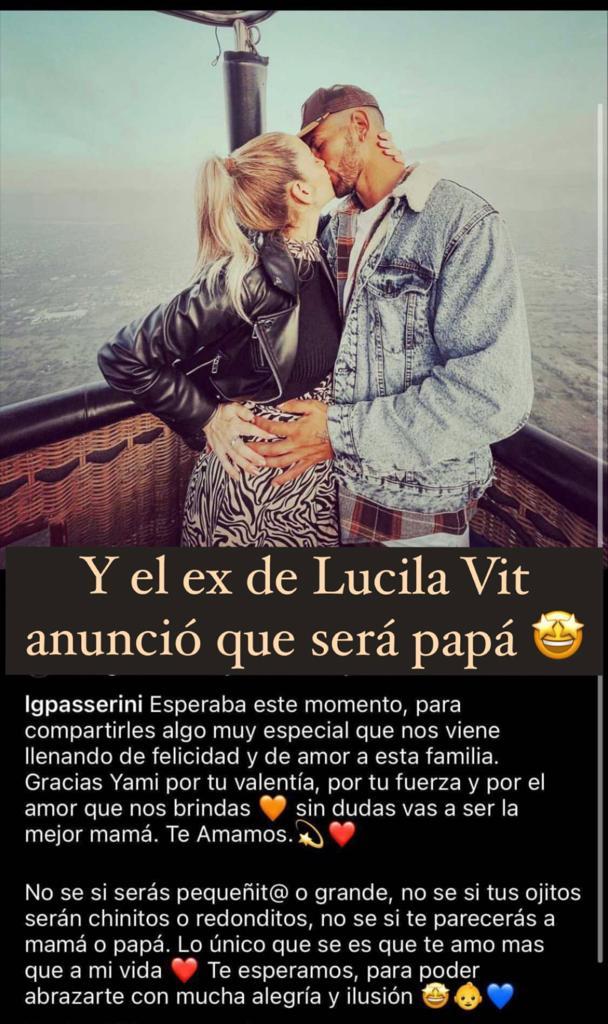 Ex pololo de Lucila Vit anuncia que se convertirá en padre