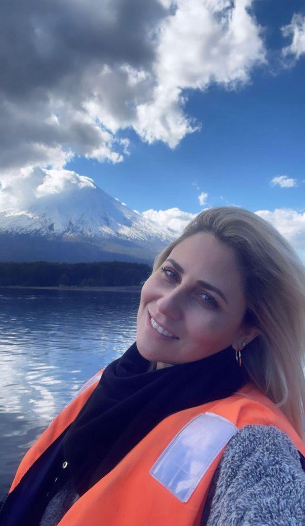 Las vacaciones de Mauricio Pinilla y Gissella Gallardo en el sur